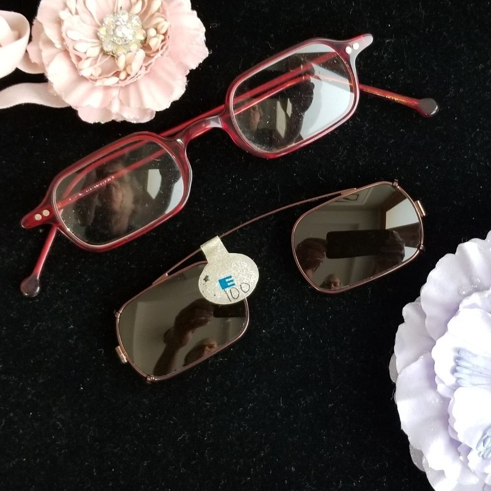 LA Eyeworks Glasses w/ Clip on Sunglass Lens